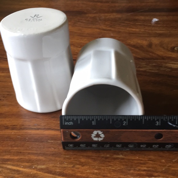 REVOL White Chef’s Hat French Porcelain Espresso Tea or Appetizer Cup Set of 2 - Picture 8 of 9